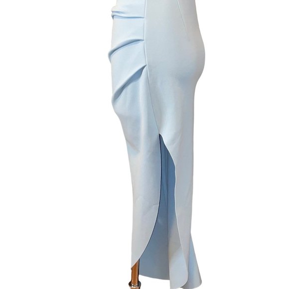 MISHA X REVOLVE Ida Dress in Powder Blue 2 New Womens Sheath Midi Cocktail - Picture 7 of 11